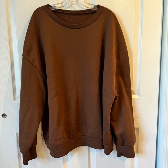 SHEIN Plus Solid Drop Shoulder Sweatshirt - Picture 5 of 10